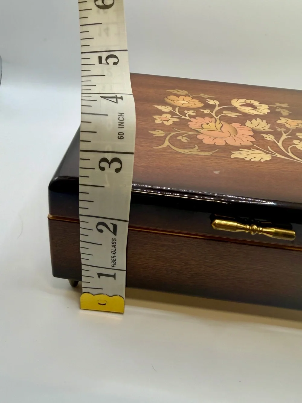 Vintage Italian Inlaid Wood Jewelry Box Floral Marquetry (For Repair / As-Is)